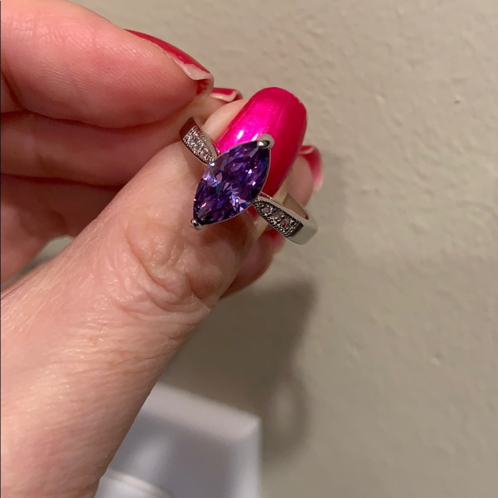 Cute purple custom ring